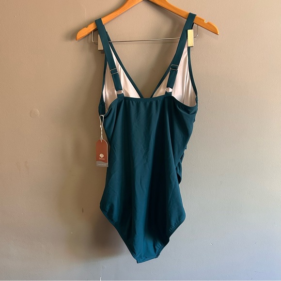 NWT One Piece V Neck Tummy Control Swimsuit | Size: XL - Picture 4 of 6